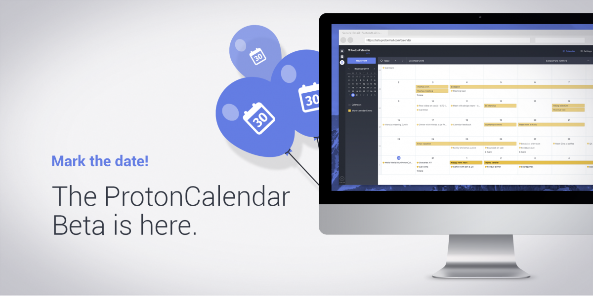 ProtonCalendar یک گزینه جایگزین رمزگذاری شده در تقویم Google است