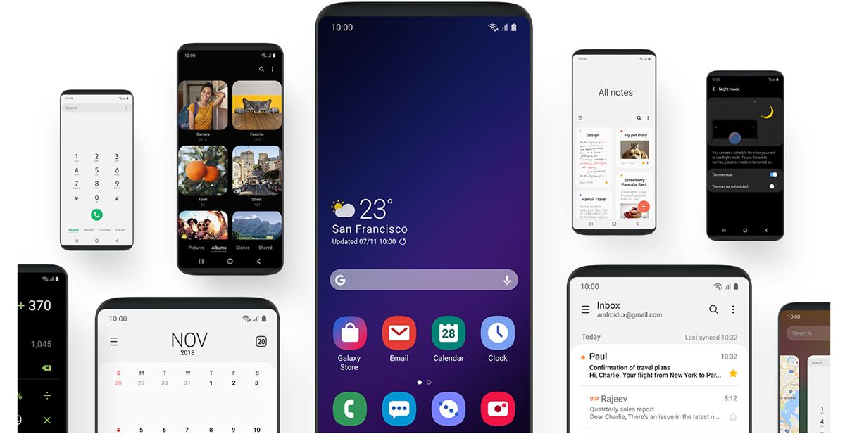  Galaxy One UI Galaxy S5 Galaxy Note 9 galaxy s9 