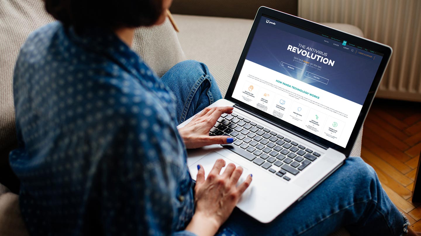  عکس کسی که از آنتی ویروس Panda Security استفاده می کند 