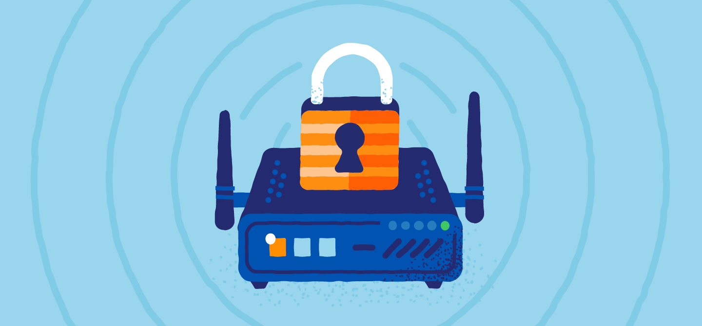  گرافیکی که امنیت روتر را نشان می دهد 