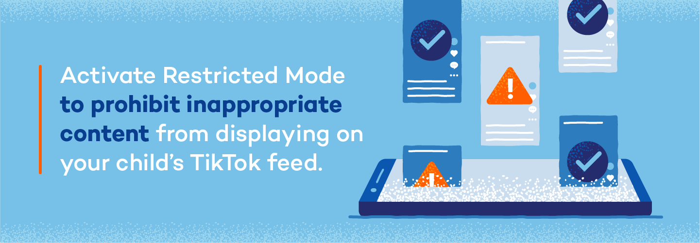  tiktok-restricted-mode "width =" 1441 "height =" 501 "srcset =" https: //www.pandasecurity.com/fa/mediacenter/src/uploads/2021/03/tiktok-restricted-mode.png 1441w ، https://www.pandasecurity.com/fa/mediacenter/src/uploads/2021/03 /tiktok-restricted-mode-300x104.png 300w، https://www.pandasecurity.com/en/mediacenter/src/uploads/2021/03/tiktok-restricted-mode-1100x382.png 1100w، https: // www .pandasecurity.com / en / mediacenter / src / uploads / 2021/03 / tiktok-restricted-mode-530x184.png 530w "sizes =" (max-width: 1441px) 100vw، 1441px "/> </p>
<p> برای تبدیل محدود شده حالت خاموش ، به سادگی مراحل یک تا چهار را تکرار کنید ، سپس "خاموش کردن حالت محدود" را انتخاب کنید. </p>
<h3> مانا ge Interactions </h3>
<p> بسیاری از تنظیمات حریم خصوصی وجود دارد که می توانید برای افزایش ایمنی کودک هنگام استفاده از برنامه تنظیم کنید. شما باید آنها را از روی دستگاه فرزندتان تنظیم کنید ، اما می توانید از آنها برای محافظت از رمز عبور استفاده کنید تا کودک در کنترل هایی که قرار داده اید تداخل نداشته باشد. </p>
<p> برای دسترسی به تنظیمات حریم خصوصی اضافی ، TikTok را روی دستگاه فرزند خود باز کنید. به نمایه آنها بروید ، سپس روی دکمه سه نقطه ضربه بزنید تا تنظیمات باز شود. برای دسترسی به تنظیمات بیشتر به پایین حریم خصوصی و ایمنی بروید ، سپس به بخشهای زیر بروید: </p>
<p> تحت قابلیت کشف: </p>
<ul>
<li aria-level=