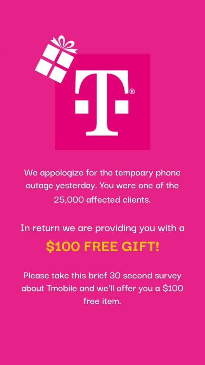 مراقب پیام های ناخواسته باشید ؛ T-Mobile به شما 100 دلار هدیه رایگان نمی دهد